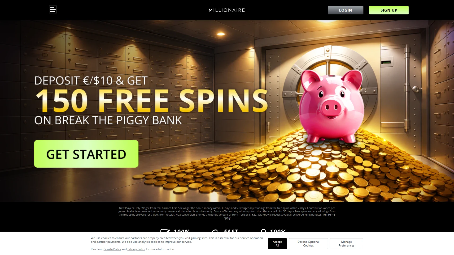Millionaire Casino slots and live games